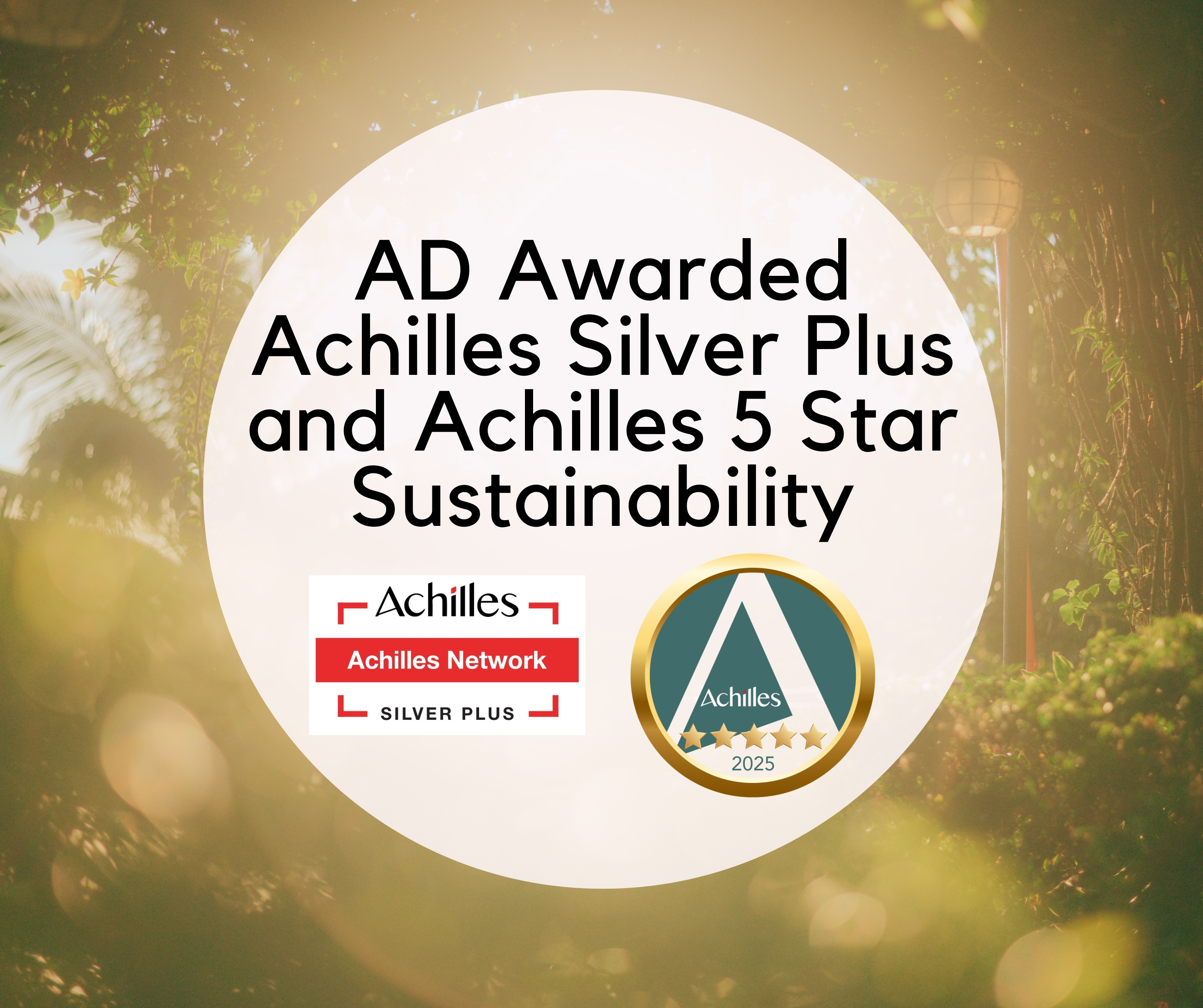 AD Awarded Achilles Silver Plus & 5 Star Sustainability Rating image
