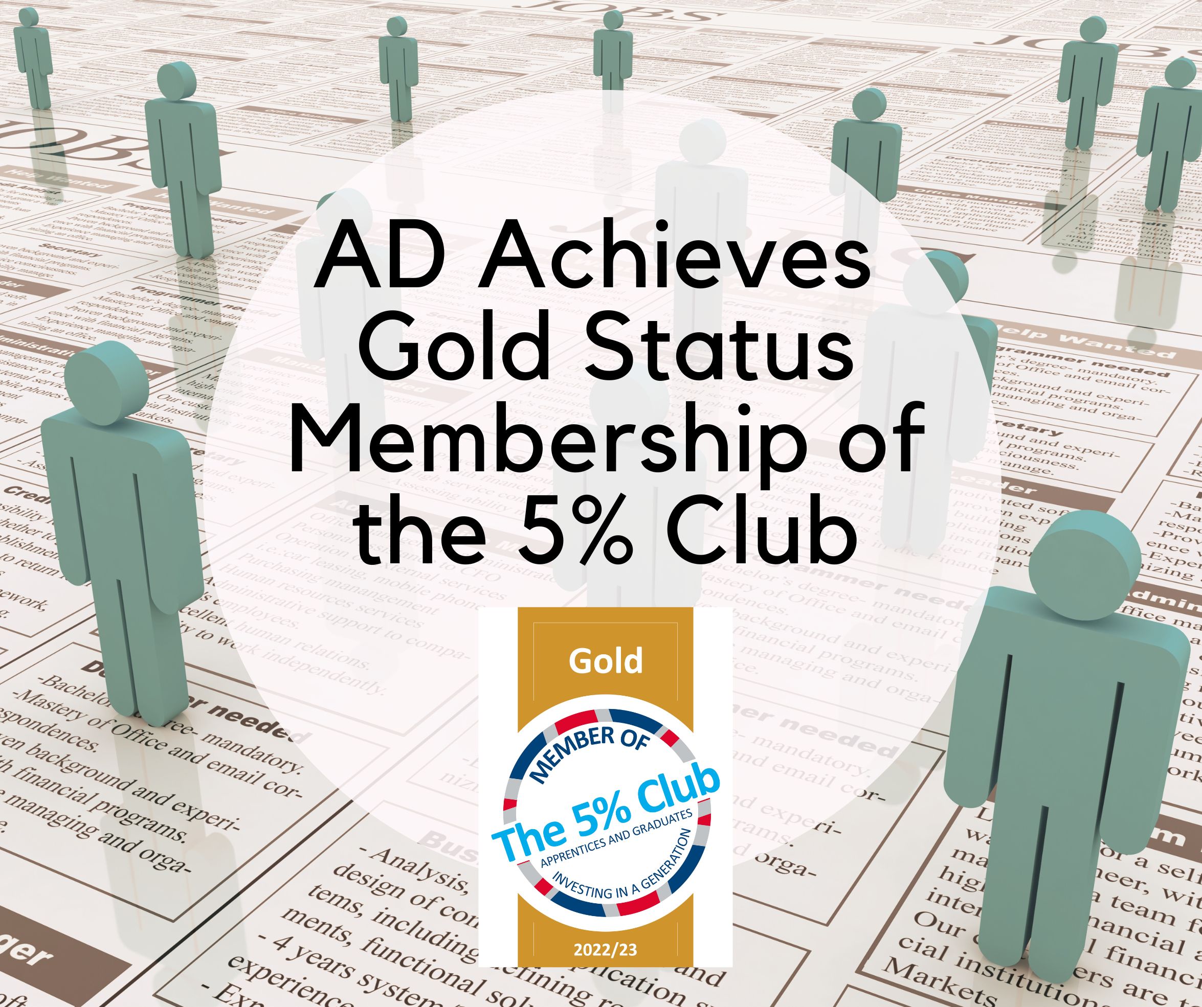 AD Achieves 5% Club Gold