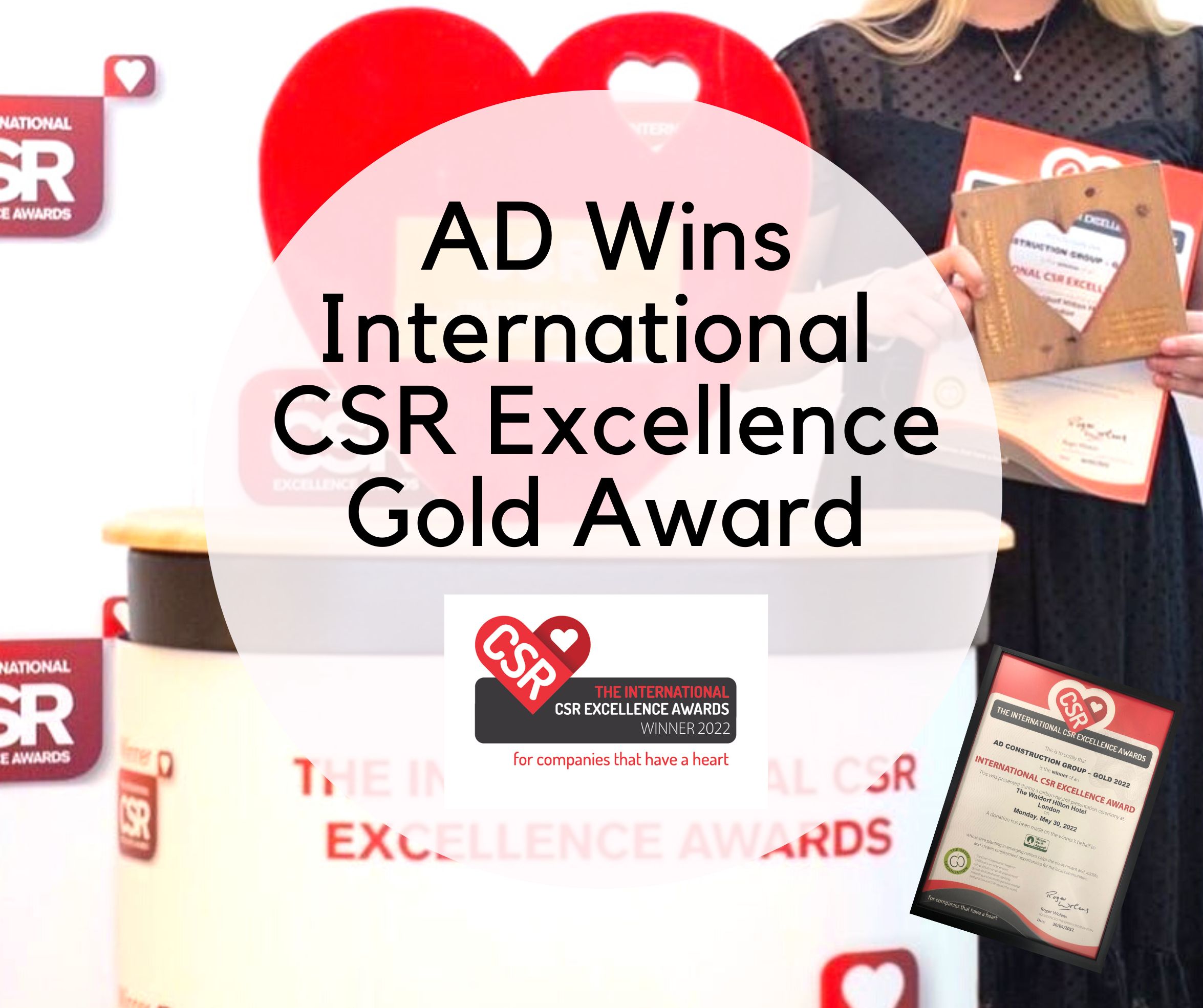 AD Wins Gold International CSR Excellence Award & CSR World Leader Award  image