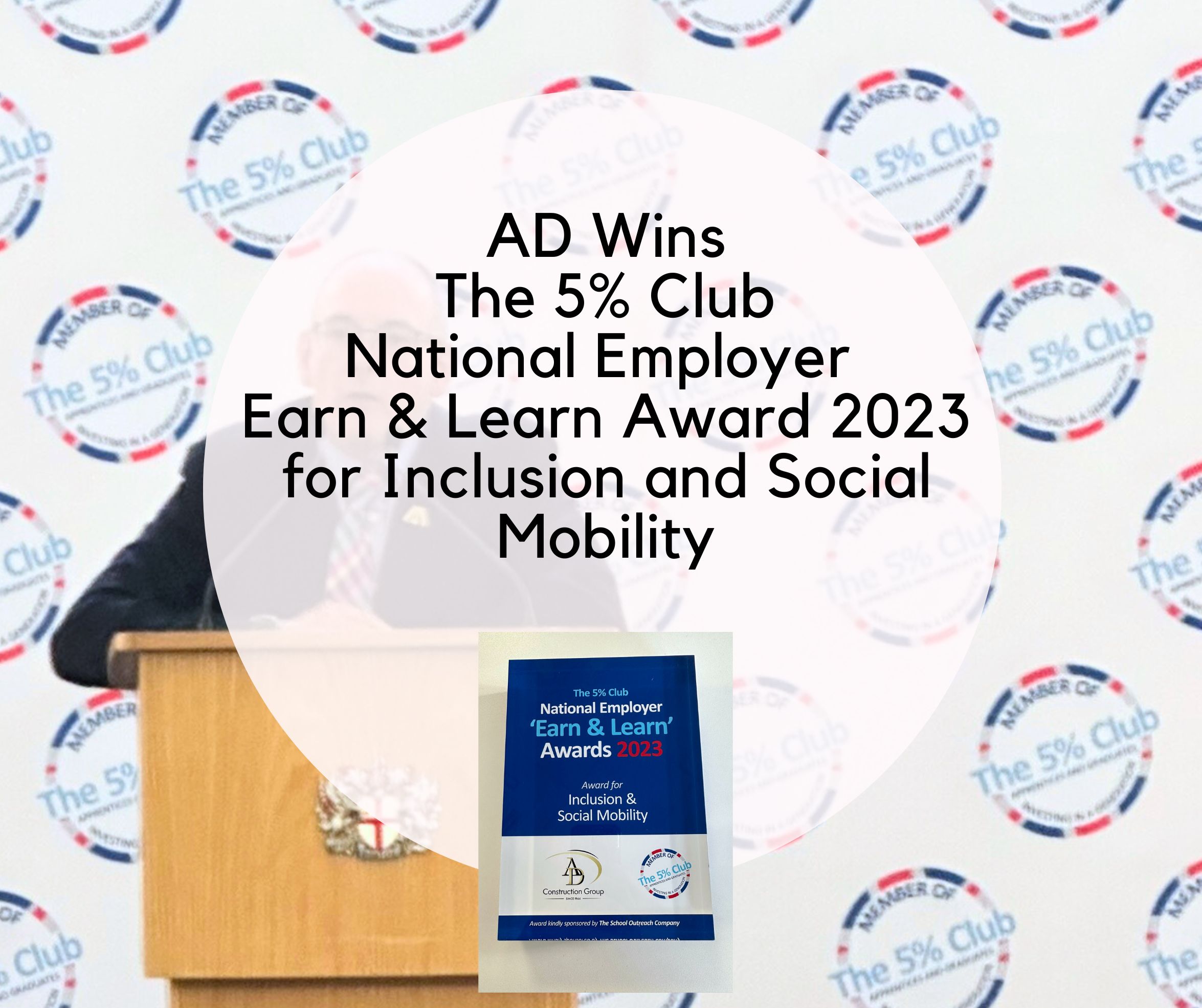 AD Wins National Employer Earn & Learn Award - Inclusion and Social Mobility image